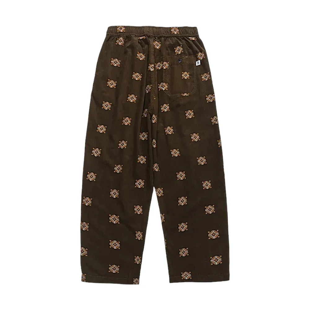 Embroidered corduroy baggy joggers