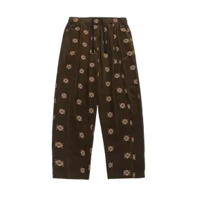 Embroidered corduroy baggy joggers