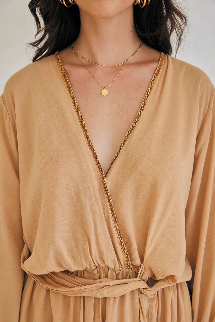 ETERNITY SHORT JUMPSUIT // SOLID COLOR CLASSIC BEADWORK