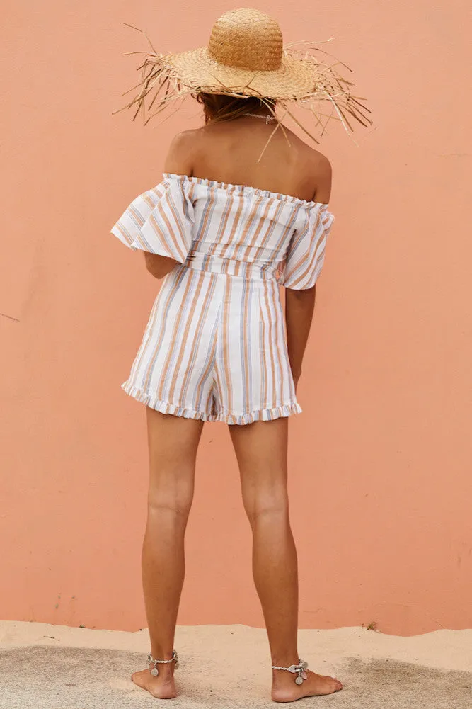Every Freckle Is A Star Romper Tan