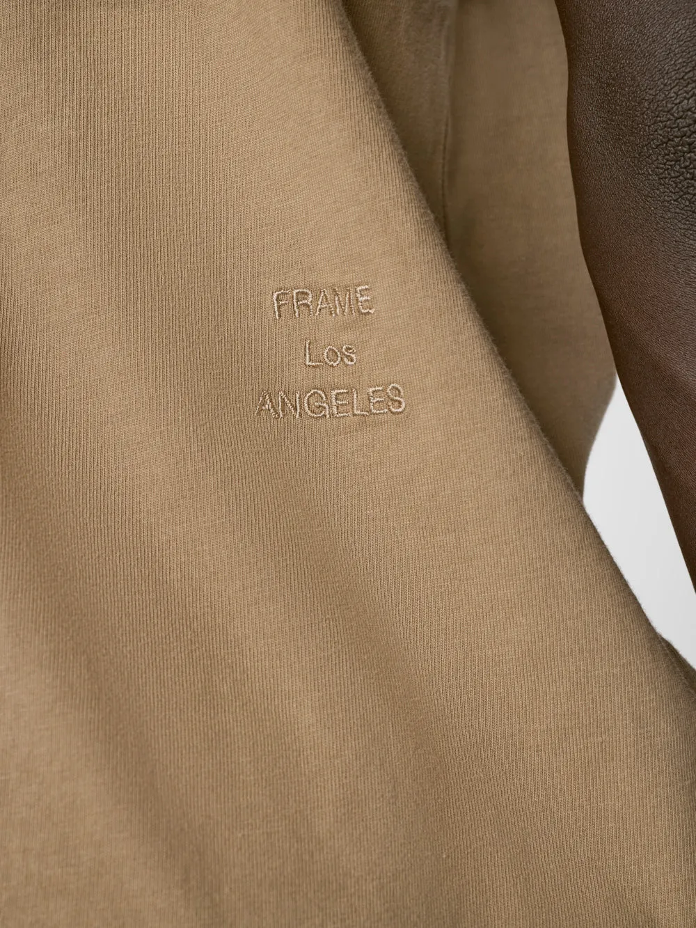 FRAME Logo Tee -- Dark Beige