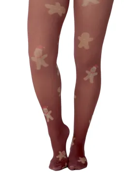 Gingerbread Men Printed Tights