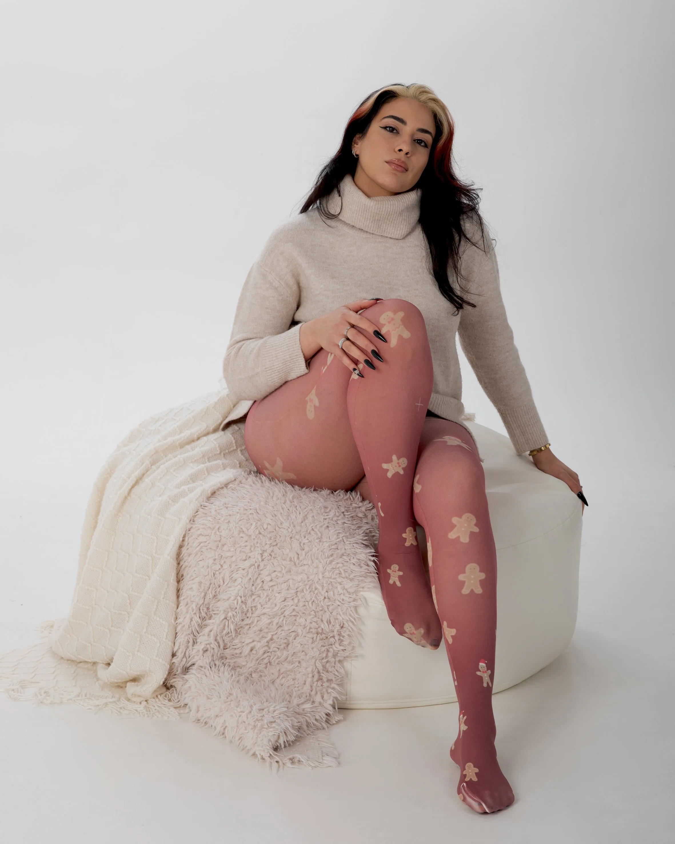 Gingerbread Men Printed Tights