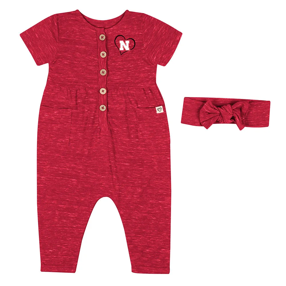 Girls' Nebraska Huskers Infant Fleet Romper