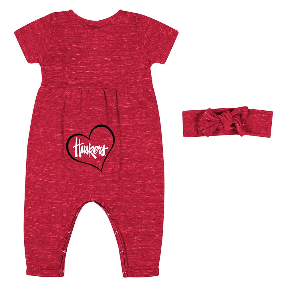 Girls' Nebraska Huskers Infant Fleet Romper