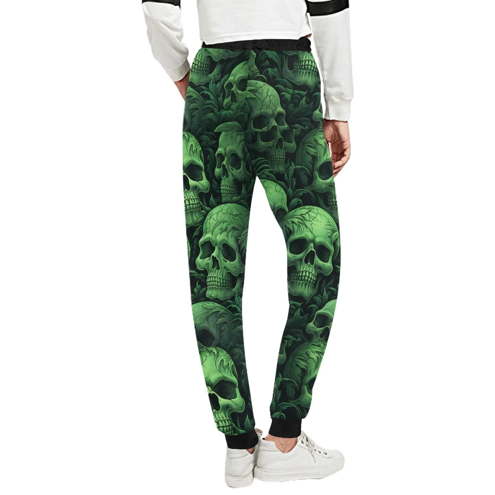 Green Skull Casual Sweatpants