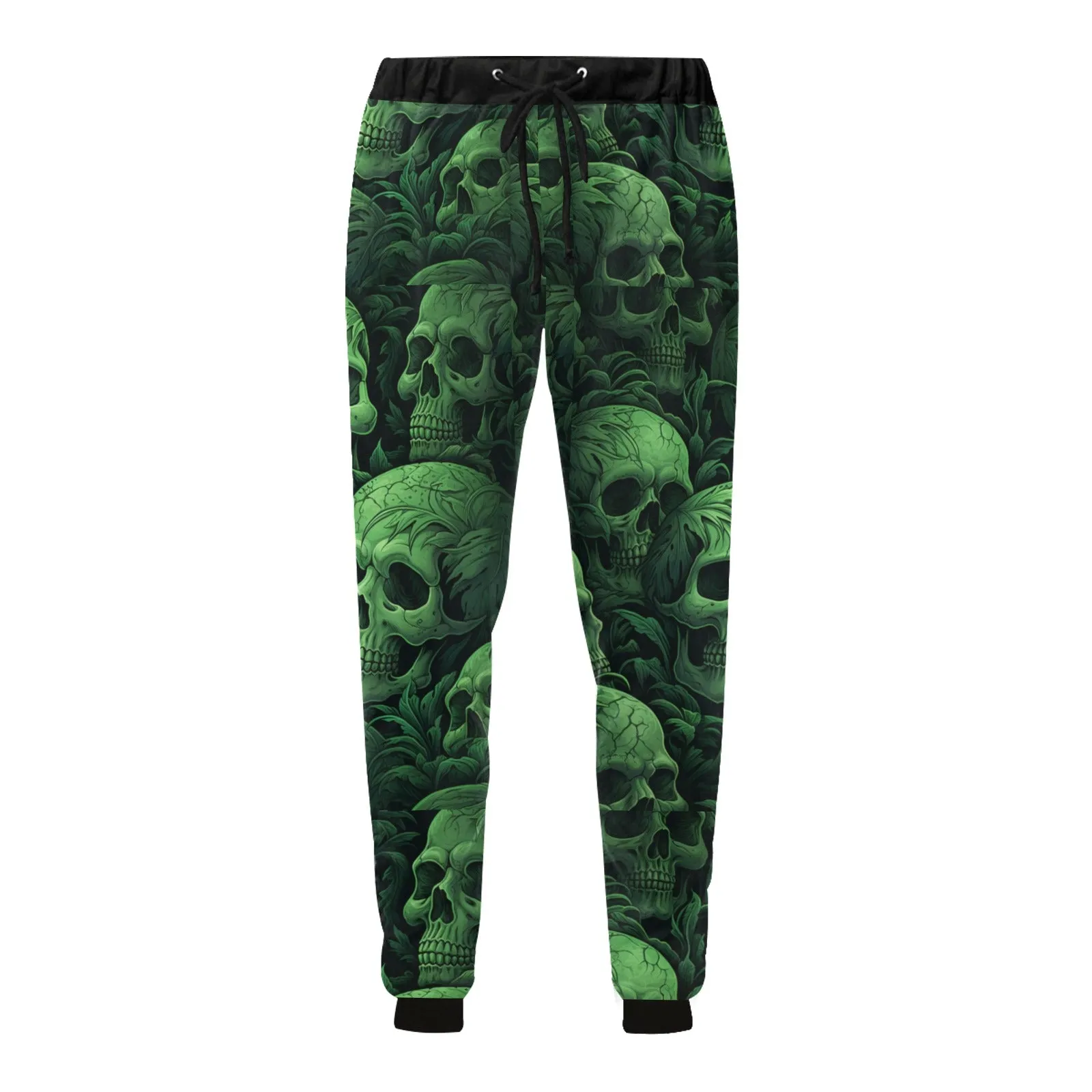Green Skull Casual Sweatpants
