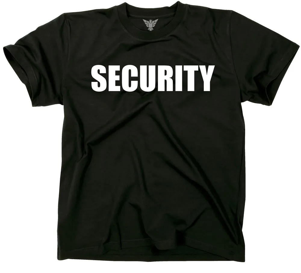 GunShowTees Security Two-Sided Event Safety Front and Back Print Shirt