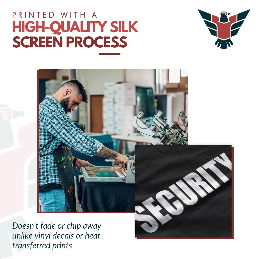 GunShowTees Security Two-Sided Event Safety Front and Back Print Shirt