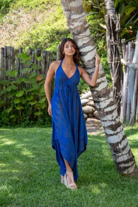 Gypsy Jumpsuit in Blue Bronze Palm