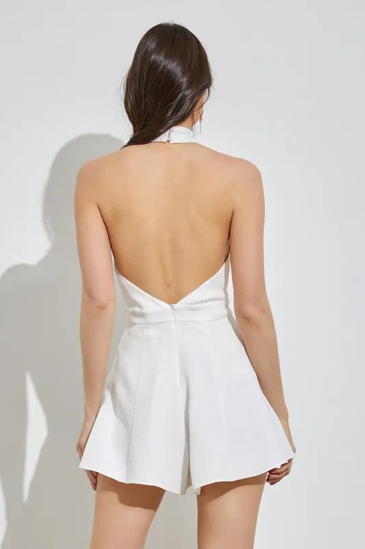Halle Halter Neck Wide Leg Romper