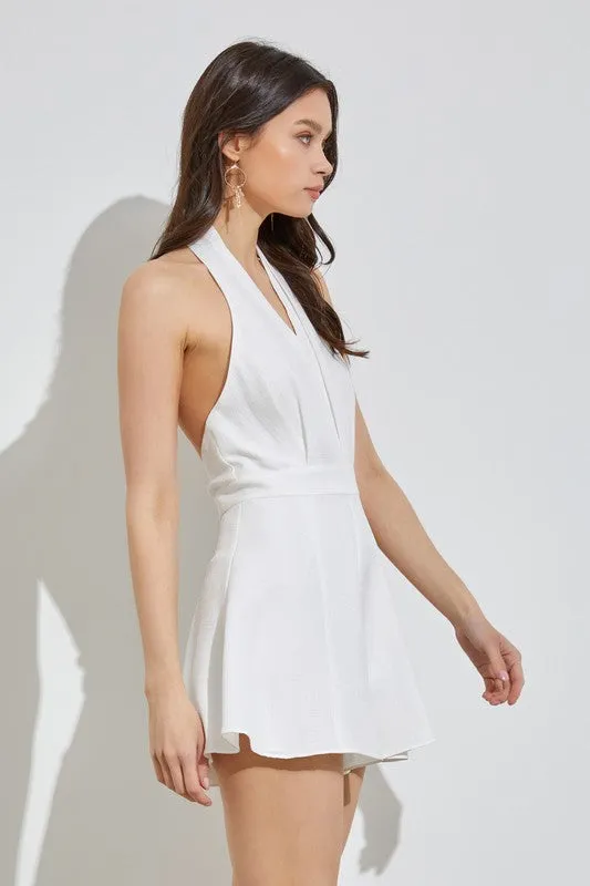 Halle Halter Neck Wide Leg Romper