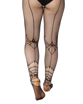 Halloween Widow Net Tights