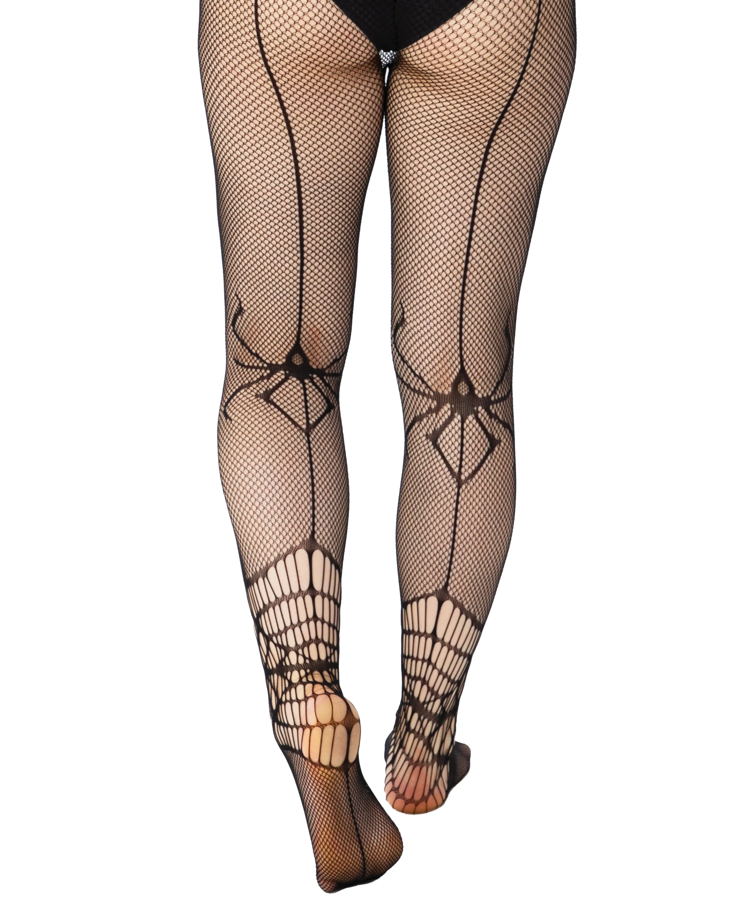 Halloween Widow Net Tights