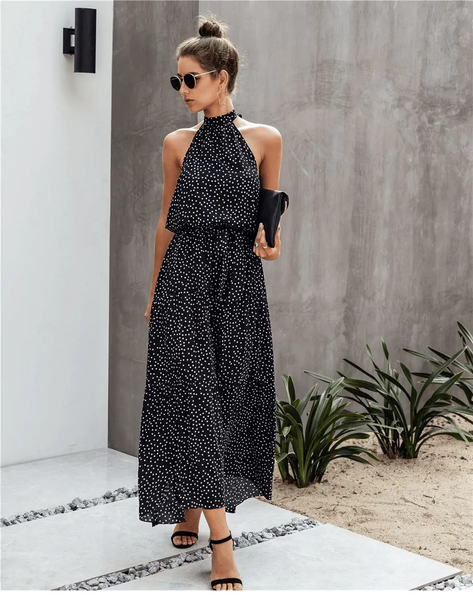 Halter Boho Maxi Dress