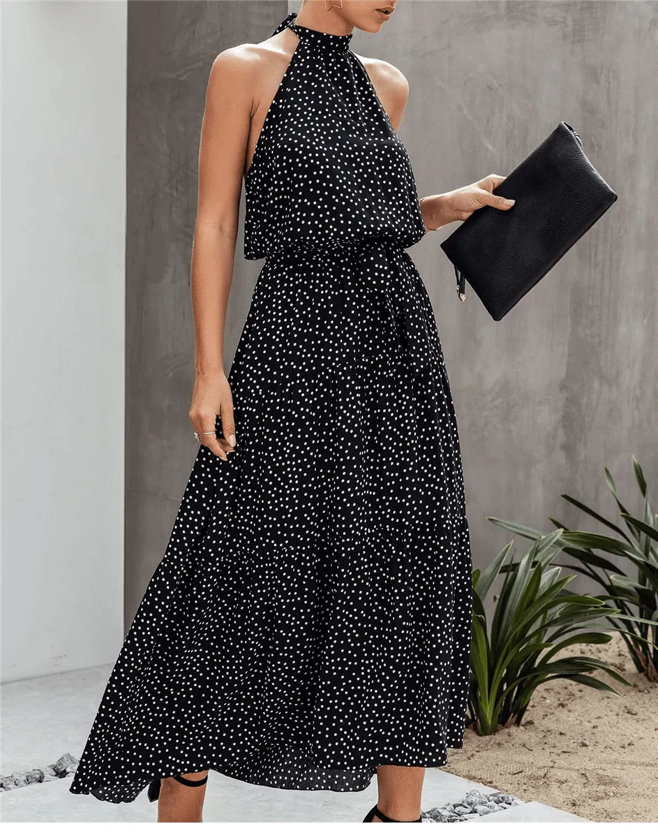 Halter Boho Maxi Dress