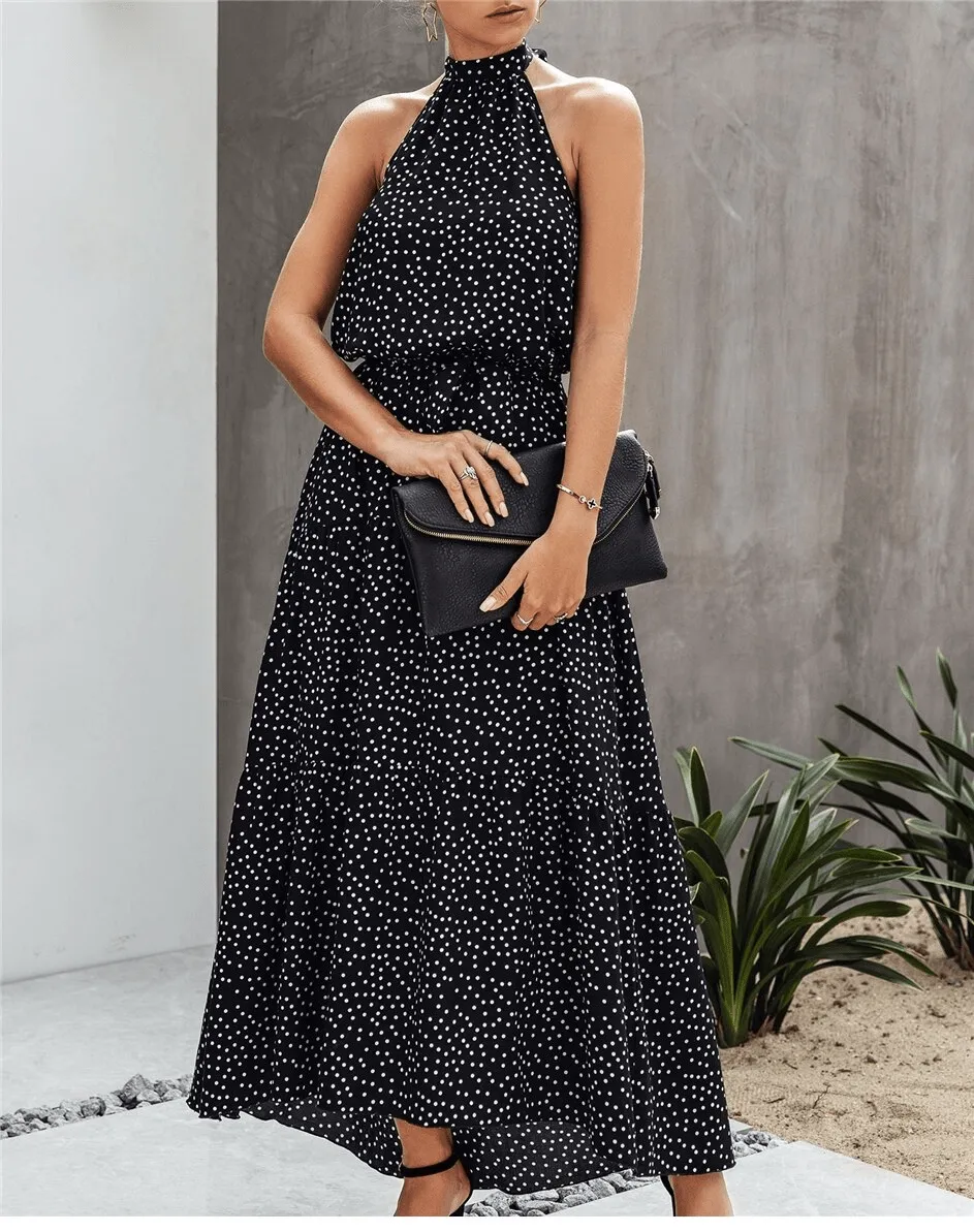 Halter Boho Maxi Dress
