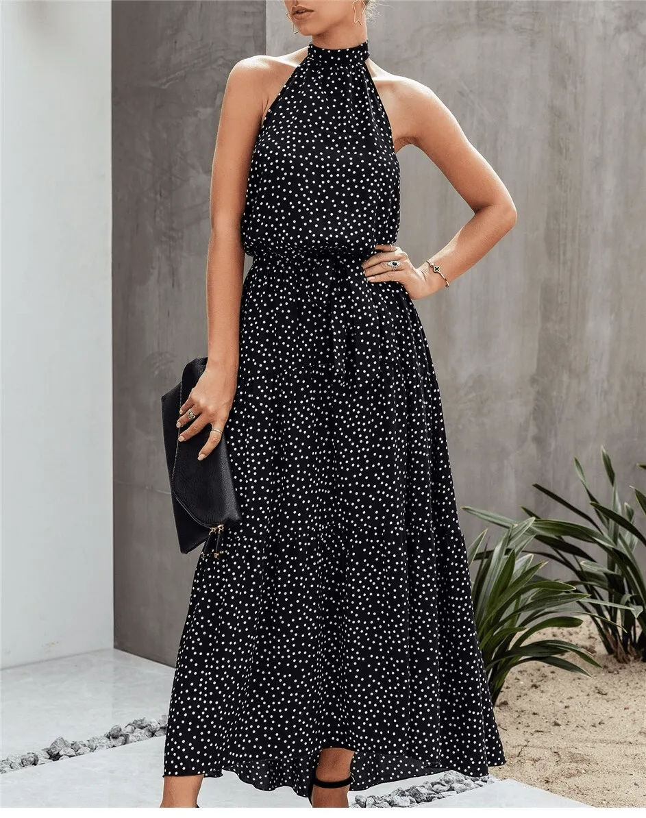 Halter Boho Maxi Dress