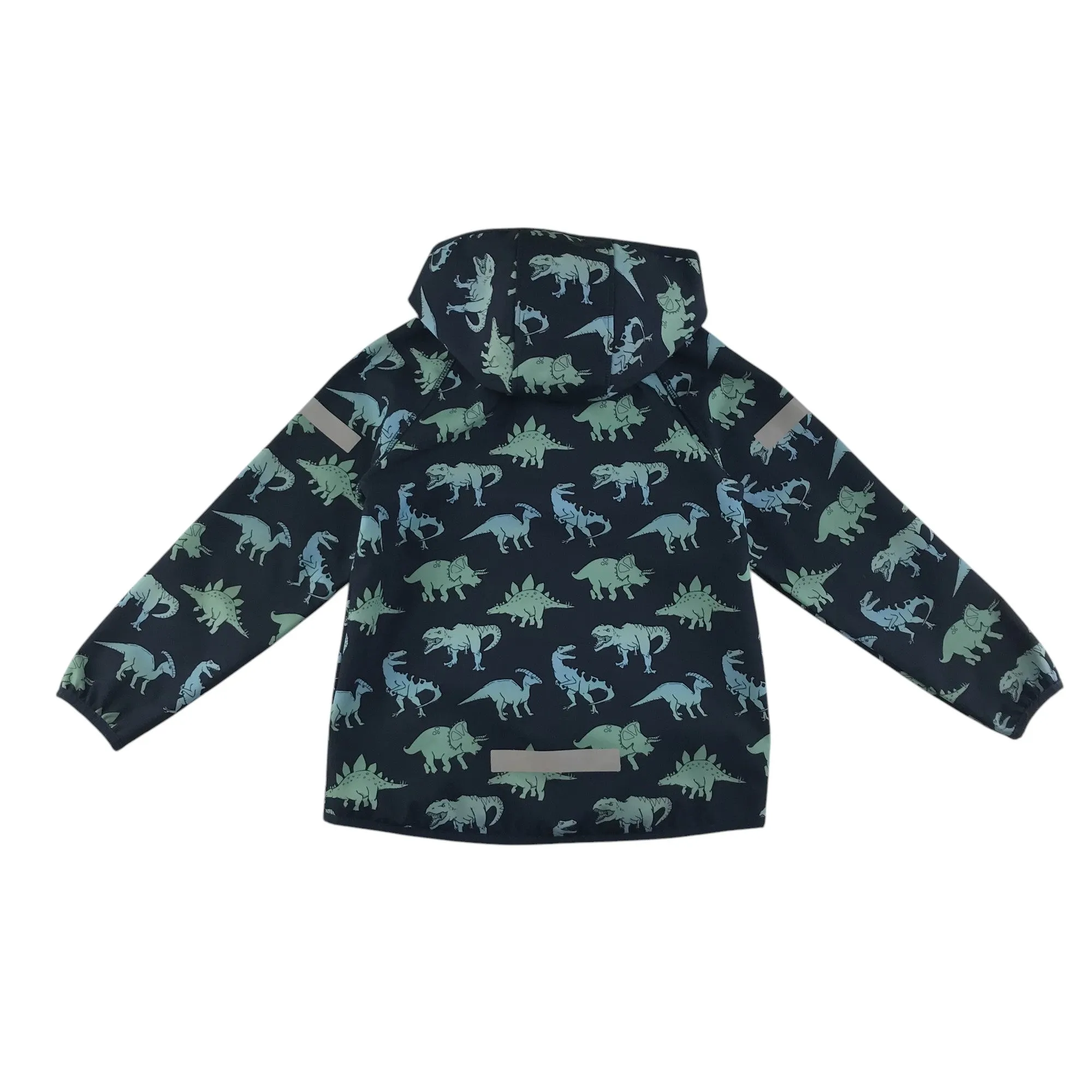 H&M light jacket 7-8 years navy blue dinosaurs fleece lined