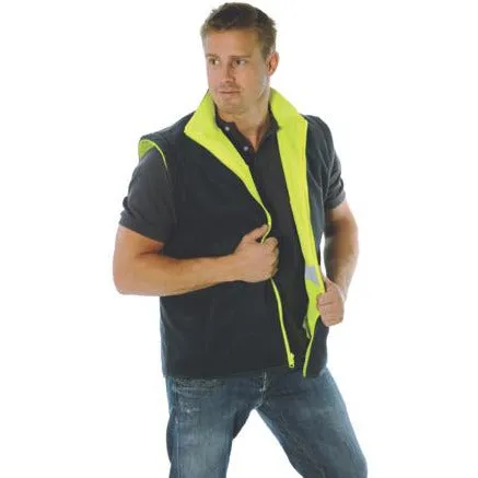 HiVis Cross Back Day/Night “4 in 1” Zip Off Sleeve Reversible Vest 3994