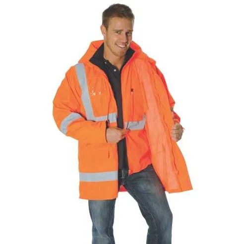 HiVis Cross Back Day/Night “4 in 1” Zip Off Sleeve Reversible Vest 3994