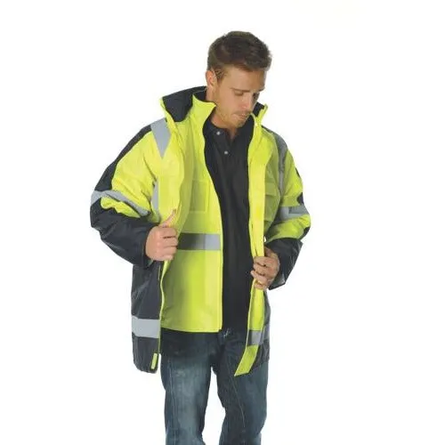 HiVis Cross Back Day/Night “4 in 1” Zip Off Sleeve Reversible Vest 3994