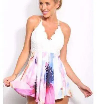 HOT ELEGANT LACE FLORAL ROMPER