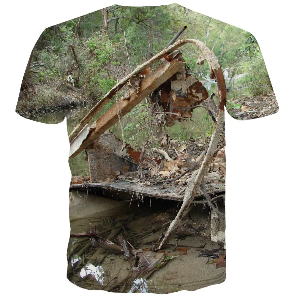 Hunting T-shirt Men Jungle Shirt Print Deer Tshirts Cool Shooter T shirts Funny Camouflage T-shirts Graphic