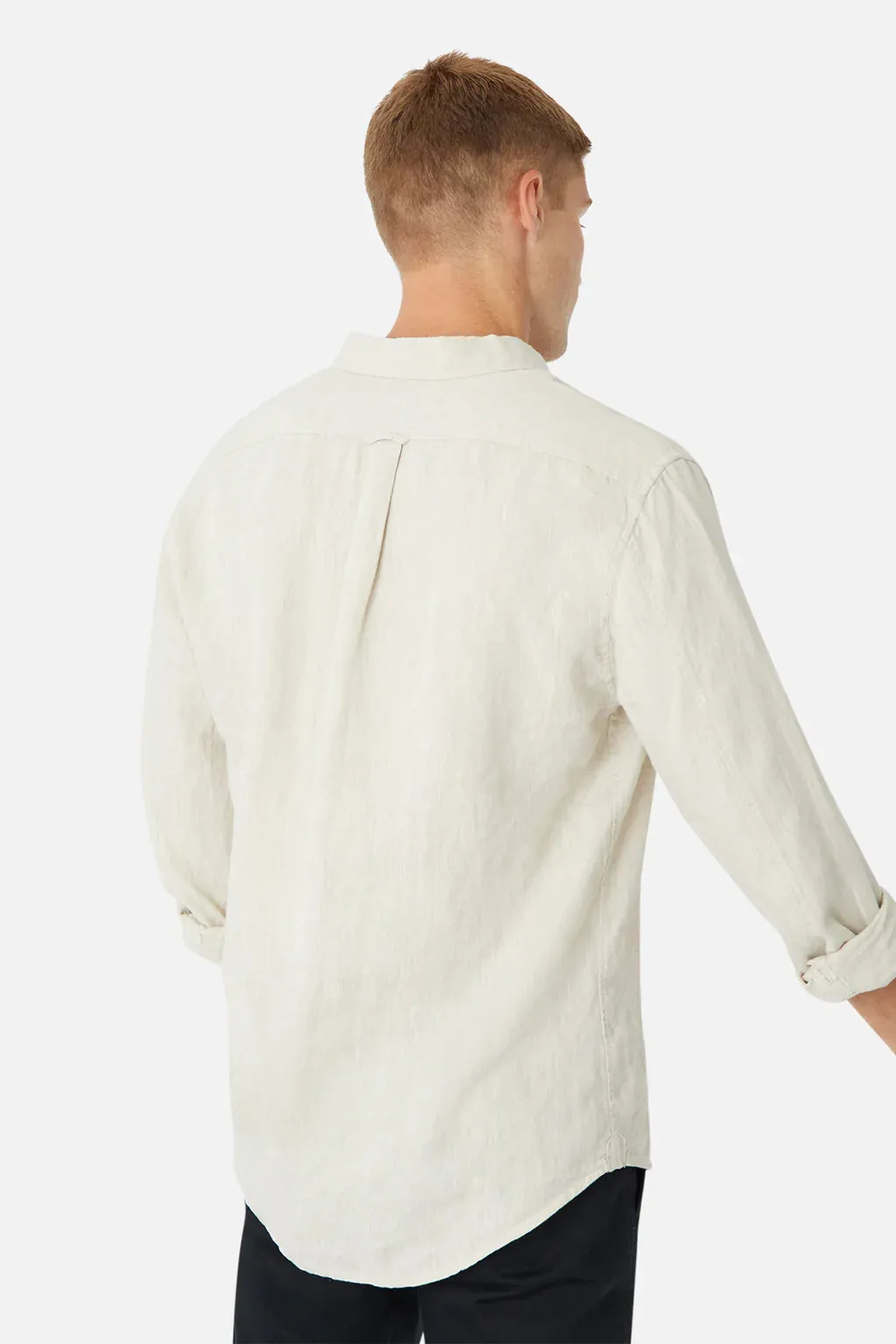 Industrie The Tennyson Linen L/S Shirt - Oatmeal