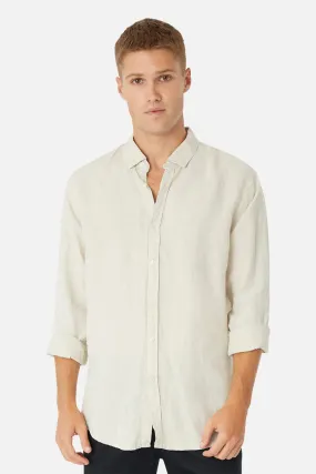 Industrie The Tennyson Linen L/S Shirt - Oatmeal