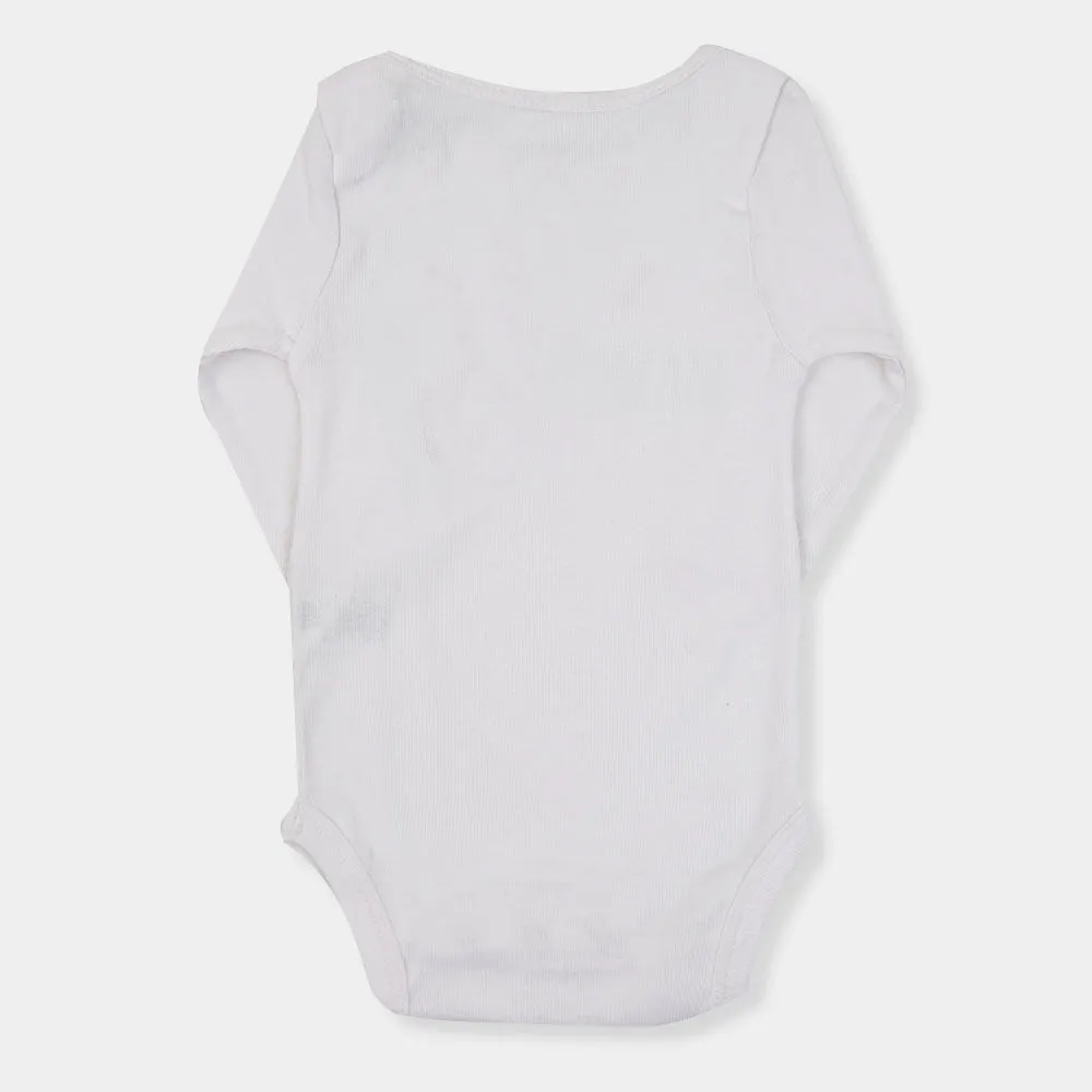 Infant Boys Knitted Romper I love Mamu & Mami-B. white