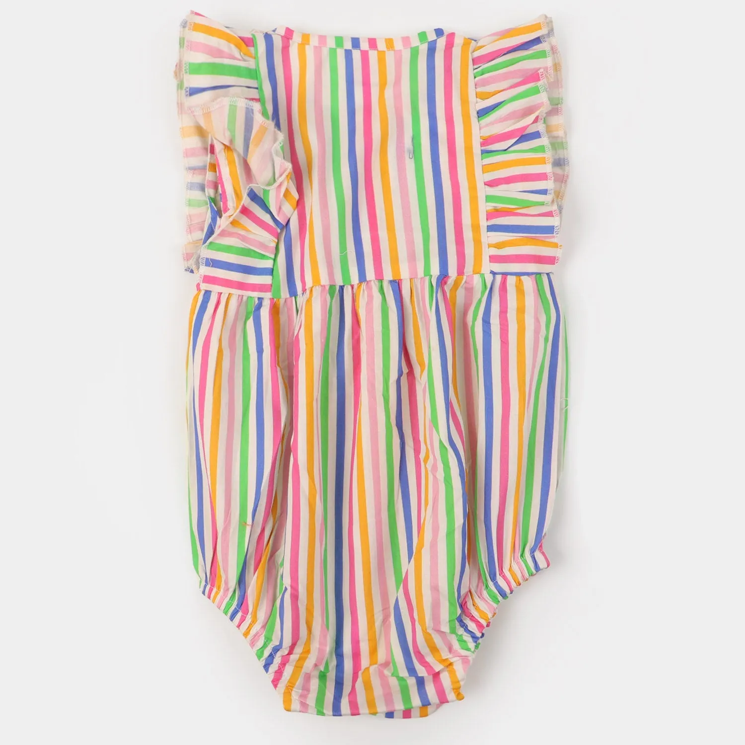 Infant Girls Woven Romper Multi Stripe - Multi