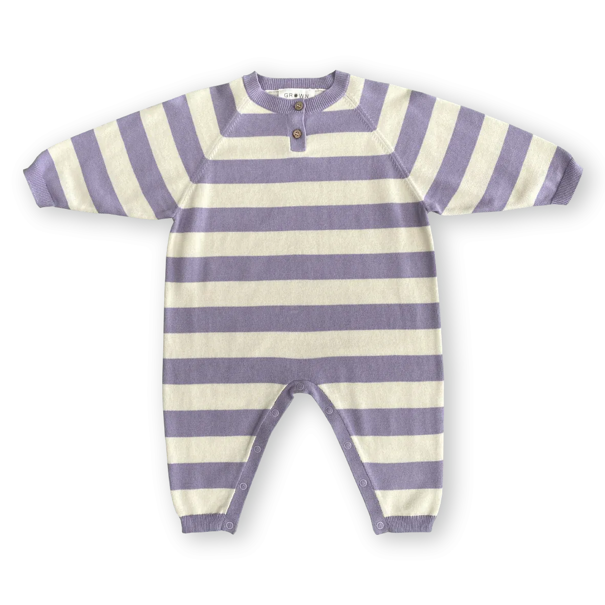 Iris/Milk Organic Striped Star Suit