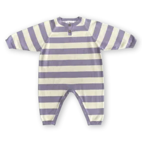 Iris/Milk Organic Striped Star Suit