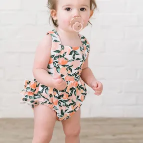 Isla Romper in Peachy Paradise