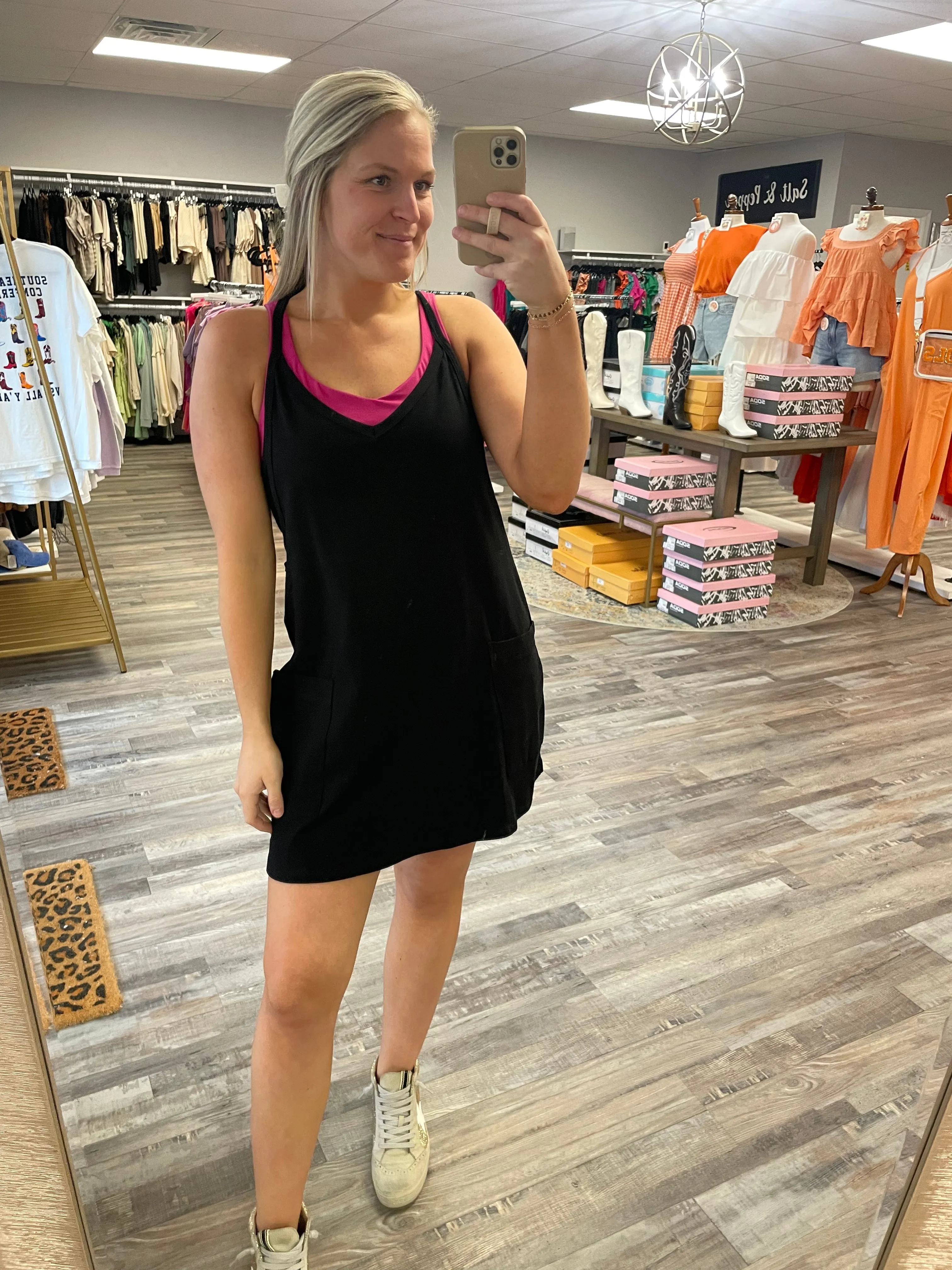 Jersey Romper Dress - Black