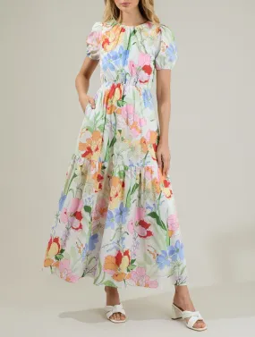 Juliet Floral Garden Becca Tiered Maxi Dress