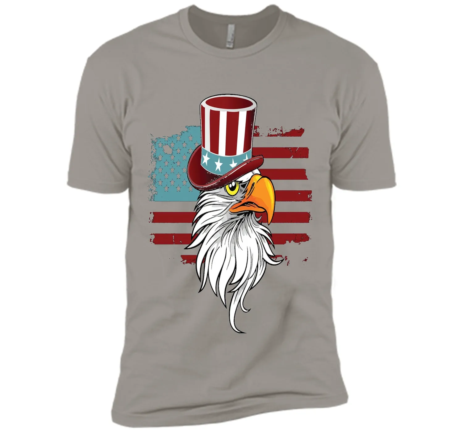 July 4TH Eagle Hat And Flag T-shirt Independence Day Shirt