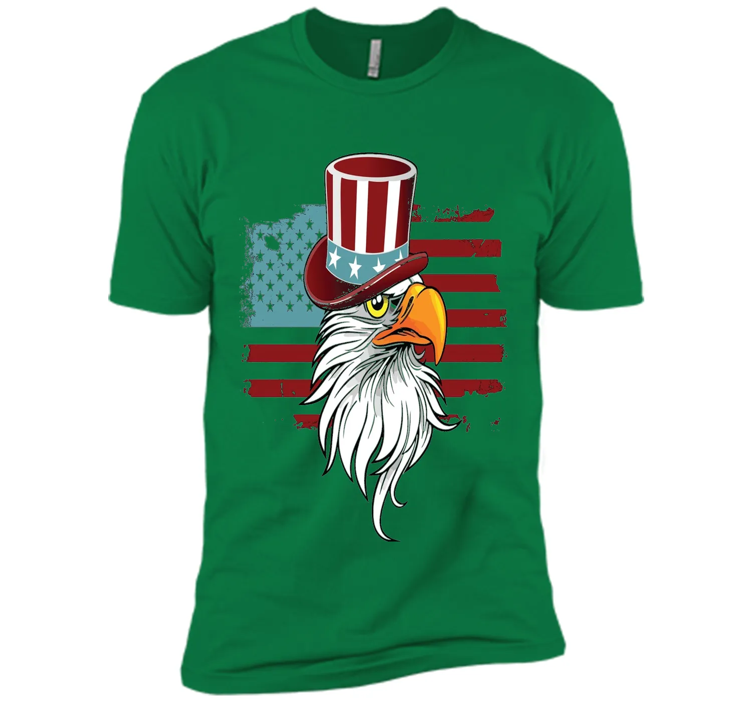 July 4TH Eagle Hat And Flag T-shirt Independence Day Shirt
