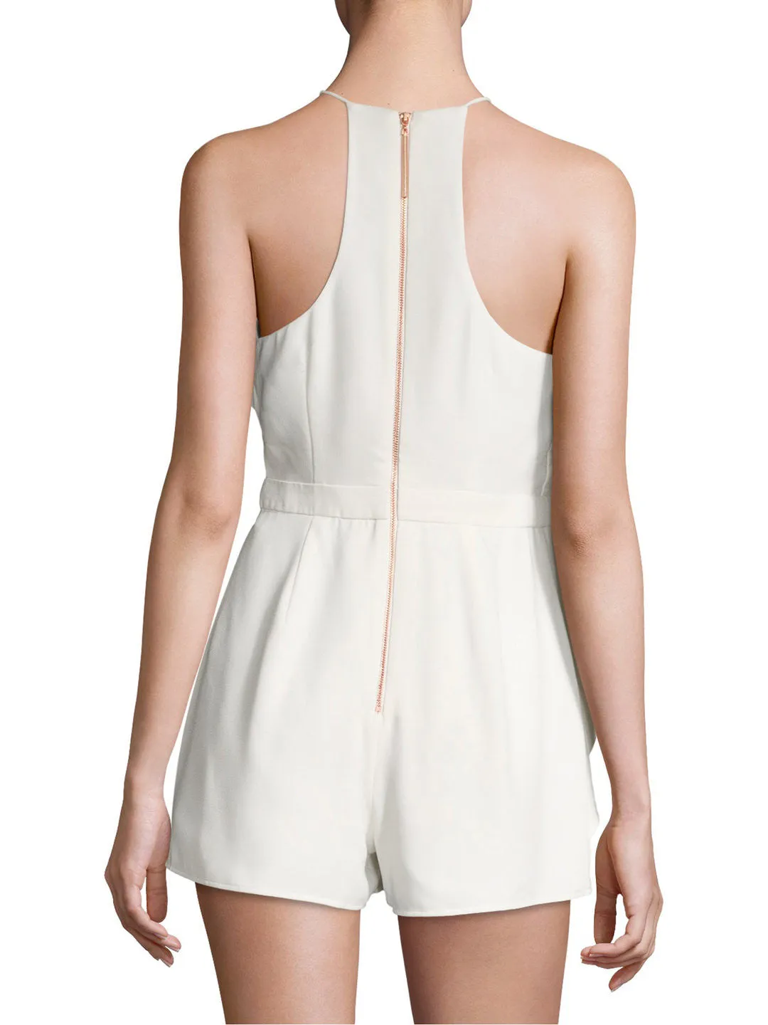 KENSEN ASYMMETRICAL OVERLAY ROMPER