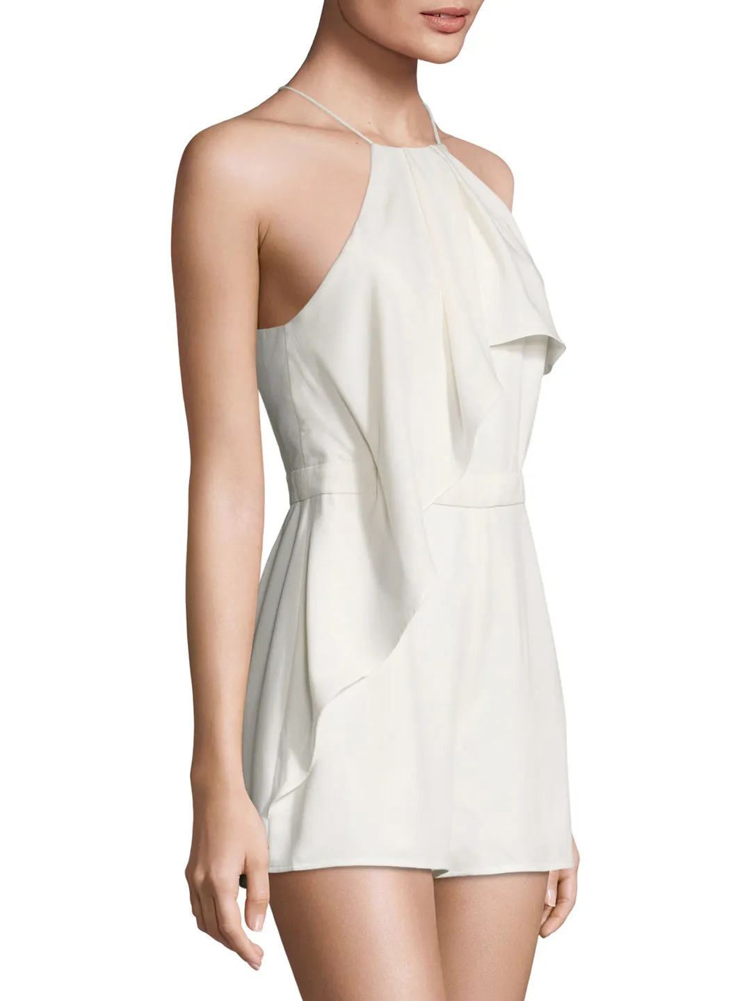 KENSEN ASYMMETRICAL OVERLAY ROMPER