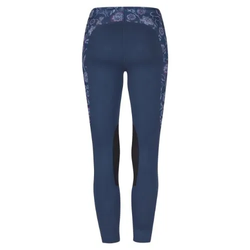 Kerrits Knee Patch Performance Tights in Admiral Bloom - Children's XS