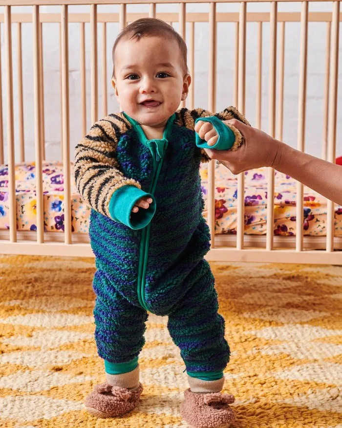Kip & Co: Crusader Sherpa Long Sleeve Zip Romper