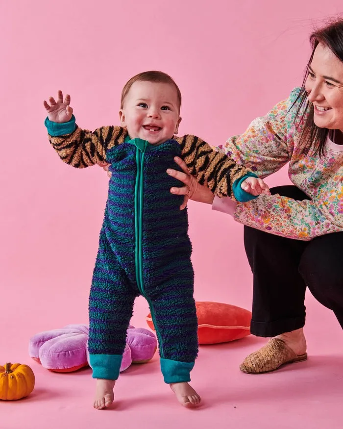 Kip & Co: Crusader Sherpa Long Sleeve Zip Romper