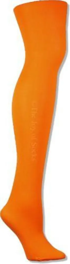 Large/Tall Microfiber Orange Tights