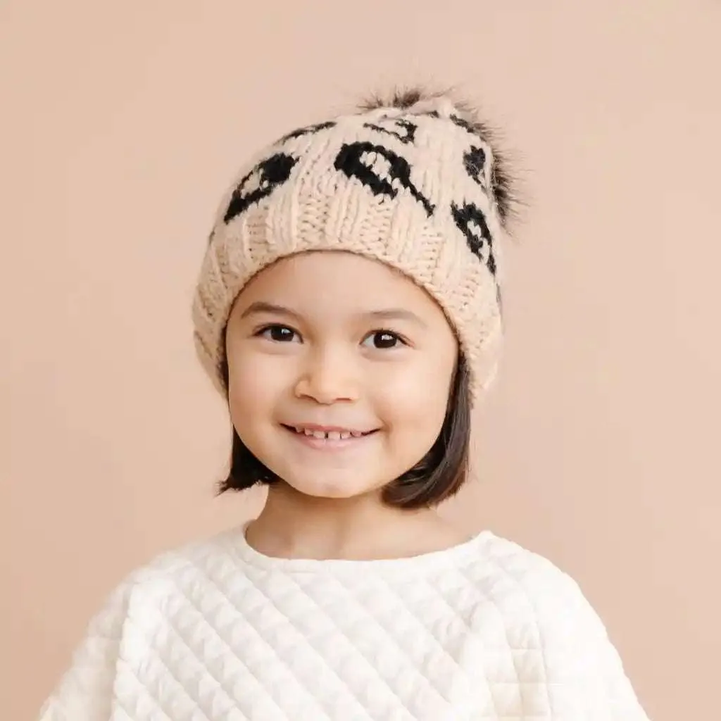 Latte/Black Cheetah Hat