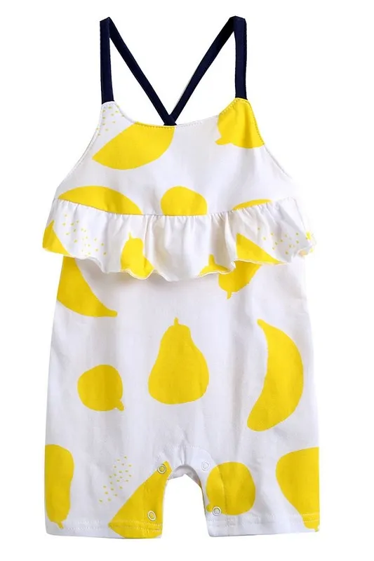 Lemon Sleeveless Baby Romper
