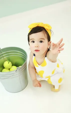 Lemon Sleeveless Baby Romper
