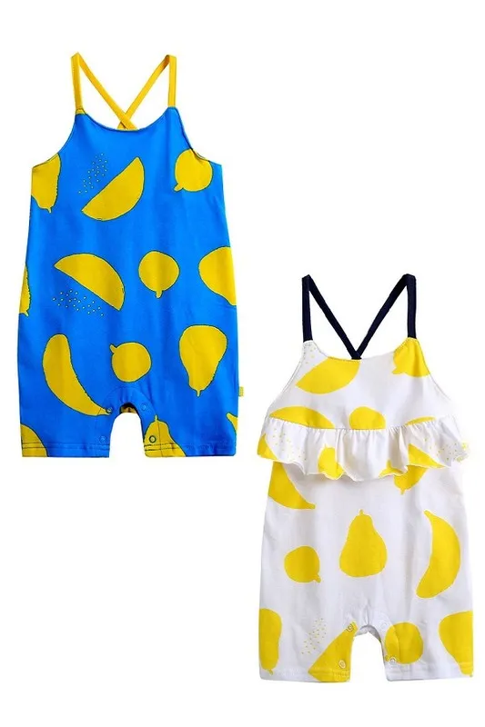 Lemon Sleeveless Baby Romper