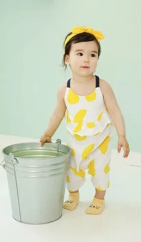 Lemon Sleeveless Baby Romper